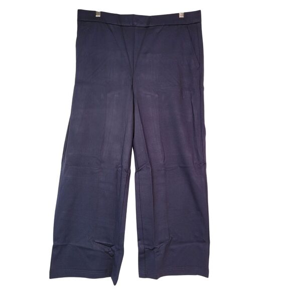 Gloria Vanderbilt Women's Navy Cropped Ponte Pants With Tummy Control Panel XL - Picture 1 of 14